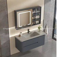 Tủ chậu lavabo kèm gương đèn LED kích thước 80x50cm